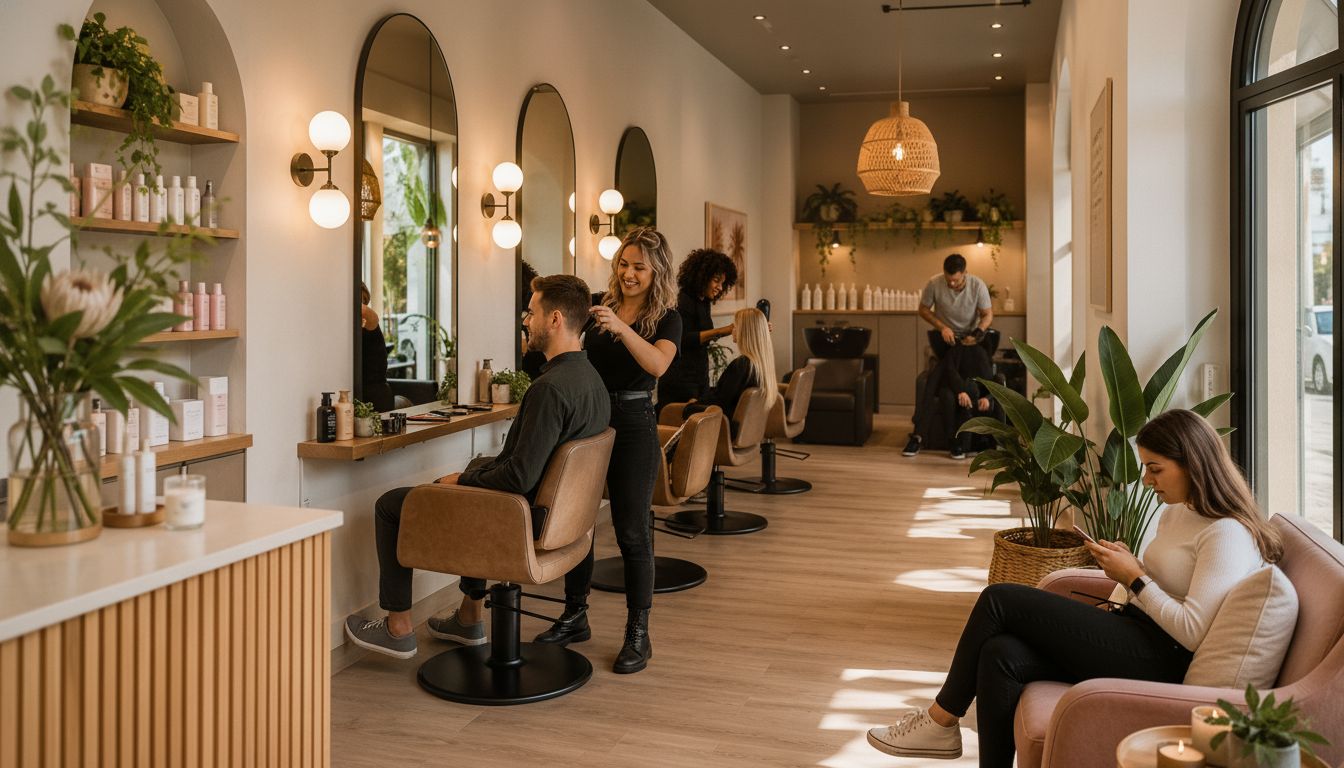 On Saturday morning, I visit the hair salon for a haircut.